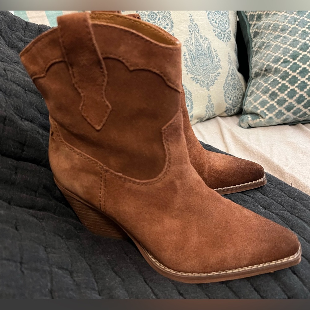 Zodiac Suede Western booties size 7 - Picture 7 of 8